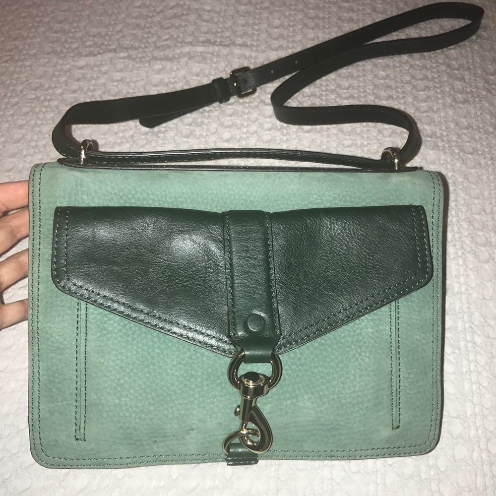 New Rebecca Minkoff Hudson Moto Green Crossbody